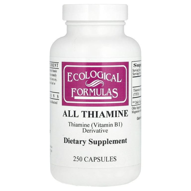 Ecological Formulas Allithiamine (Vitamin B1), 50 mg, 250