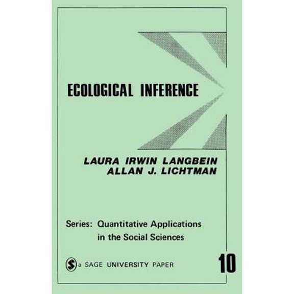 Pre-Owned Ecological Inference (Paperback) 0803909411 9780803909410