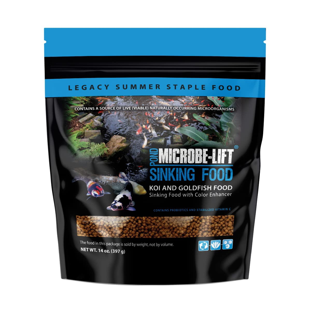 Ecological Labs MLLSPSM Microbe Lift Sinking Pellets Fish Food, 14-Ounce Multi-Colored