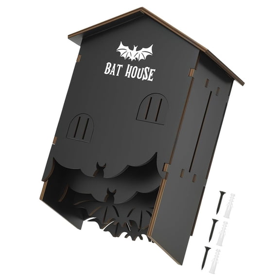 Ecologically Wood Bat Nest Box For Easy Hanging Support Local Ecosystem Durability Shelter