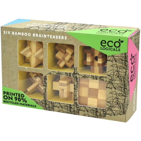 Ecologicals by Project Genius - 6 Pack of Wooden Puzzles