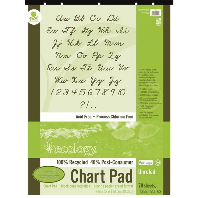 Ecology Recycled Chart Pad - 70 Sheet - Pack of 2