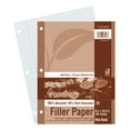 thumbnail image 1 of Ecology White Filler Paper, 3-Hole Punched, 3/8" Ruled, 8" x 10.5", 150 Sheets, 1 of 4