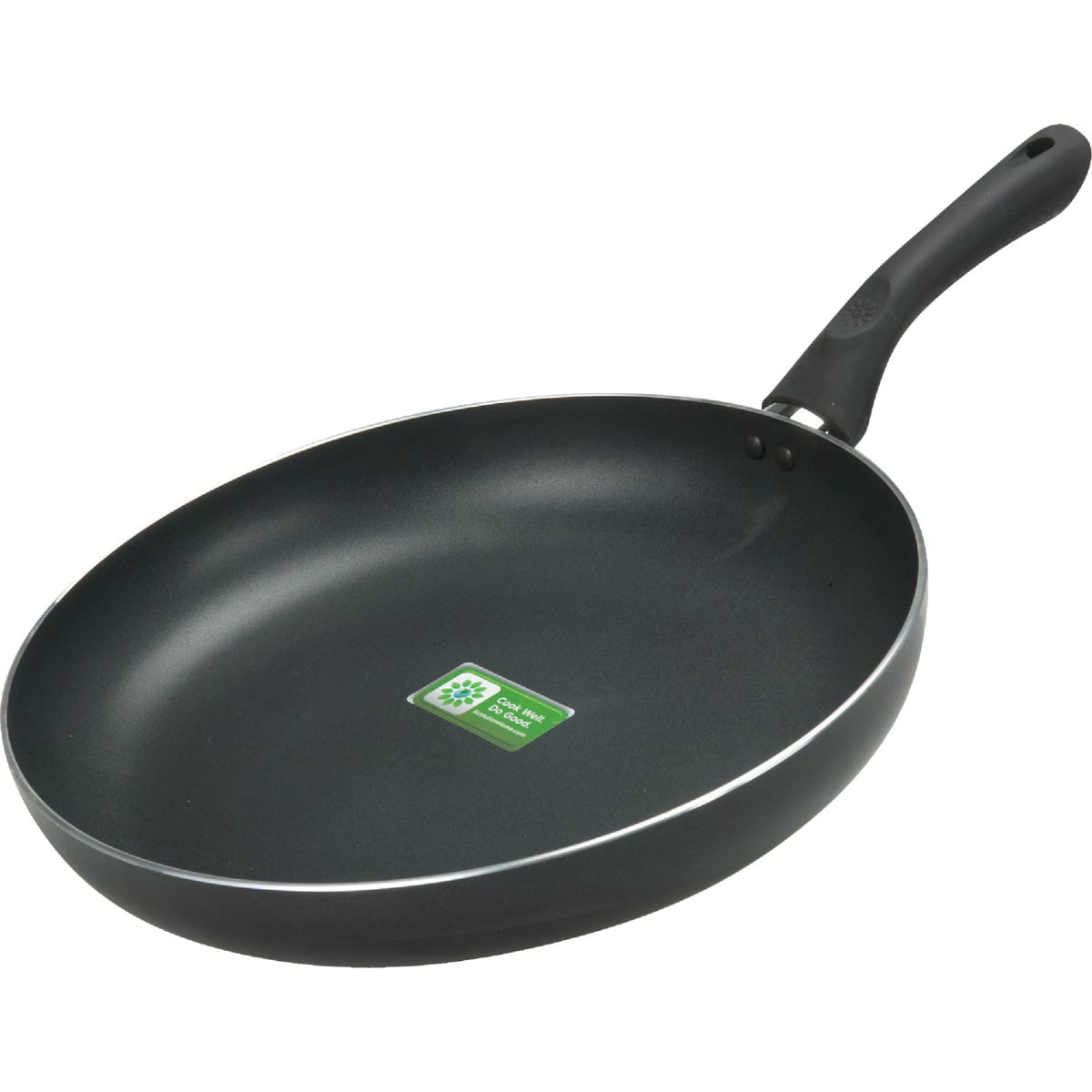 Ecolution Artistry Nonstick Frying Pan, Easy To Clean, Comfortable Handle, Even Heating, Dishwasher Safe Pots and Pans, 12.5-Inch, Black