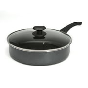 Ecolution Elements 4.5 Quart Non-Stick Aluminum Jumbo Cooker Saut  Pan, Dishwasher Safe, Black