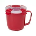 thumbnail image 1 of Ecolution Microwave Soup Mug with Quadruple Snap Lock Lid, 24 oz.,  Red, 1 of 5