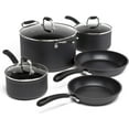 thumbnail image 1 of Ecolution Symphony 8 Piece Non-Stick Aluminum Cookware Set, Dishwasher Safe, Slate, 1 of 8