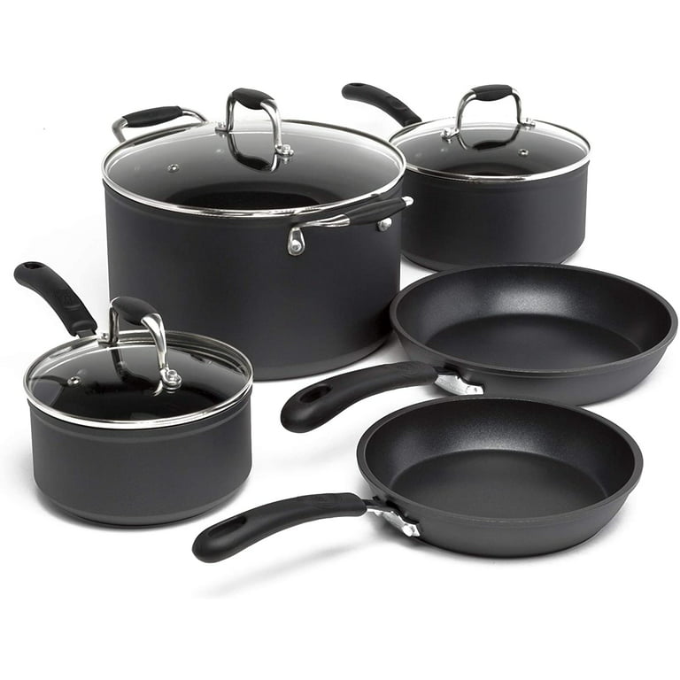 Hot Sale Basics Non-Stick Cookware 8-Piece Set Pots and Pans Black - China Nonstick  Cookware and Cookware Set price