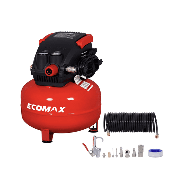 Ecomax 3 Gallon 110 PSI Air Compressor with Accessory Kit