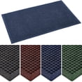 thumbnail image 1 of Ecomills Dirt Trapper Door Mat, Absorbent Indoor/Outdoor Entrance Mat, Low Profile, Rubber Backing, 36" x 60", Blue, 1 of 4