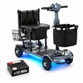 thumbnail image 1 of Ecomobi 4 Wheel Foldable Mobility Scooter for Senior with Removable Dual Lithium Battery, 41 lbs Lightweight Powered Wheelchair for Adult,300 lb Capacity,Travel Scooter for Elderly,Gray, 1 of 9