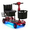 thumbnail image 1 of Ecomobi 4 Wheel Foldable Mobility Scooter for Senior with Removable Lithium Battery, 41 lbs Lightweight Powered Wheelchair for Adult,300 lb Capacity,Travel Scooter for Elderly,Red, 1 of 9