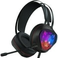 thumbnail image 1 of Ecomoment Gaming Headset for PC, PS5, Xbox Series X/S, Xbox One, Switch, MAC, Xbox Headset with Noise Canceling Microphone, Wired Over-Ear Gaming Headphones with RGB Light&Bass Surround, 1 of 10