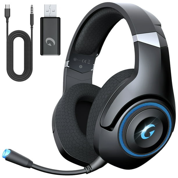 Ecomoment Wireless Gaming Headsets for PS5 PS4 PC Nintendo Switch PC with Bluetooth 5.2 2.4 GHz USB Gaming Headphones with Detachable Microphone 40H Battery Life 3.5mm Wired for Xbox Series Black Walm...