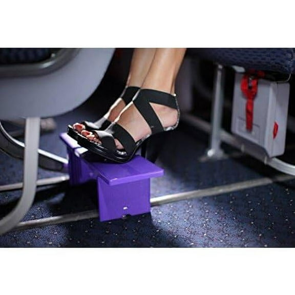 Econo High Purple Portable Travel Footrest for Airplane, 1 Count - Made In USA