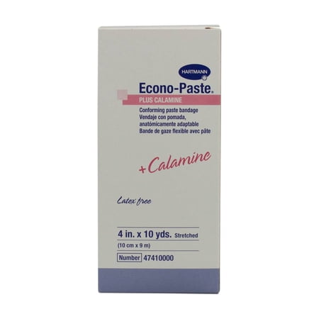 Econo-Paste Plus Impregnated Conforming Dressing 4 Inch X 10 Yard Cotton Zinc Oxide Paste / Calamine NonSterile, 47410000 - Case of 12