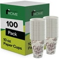 thumbnail image 1 of EconoHome 10 oz 100 Pack Disposable Coffee Paper Cups - Paper Cups for Hot and Cold Drinks, Tea, Water, and Juice, 1 of 4