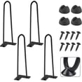 thumbnail image 1 of EconoHome Hairpin Legs 16 inches, 16 Height Steel Furniture Legs, Black 2 Piece Pack, 1 of 13