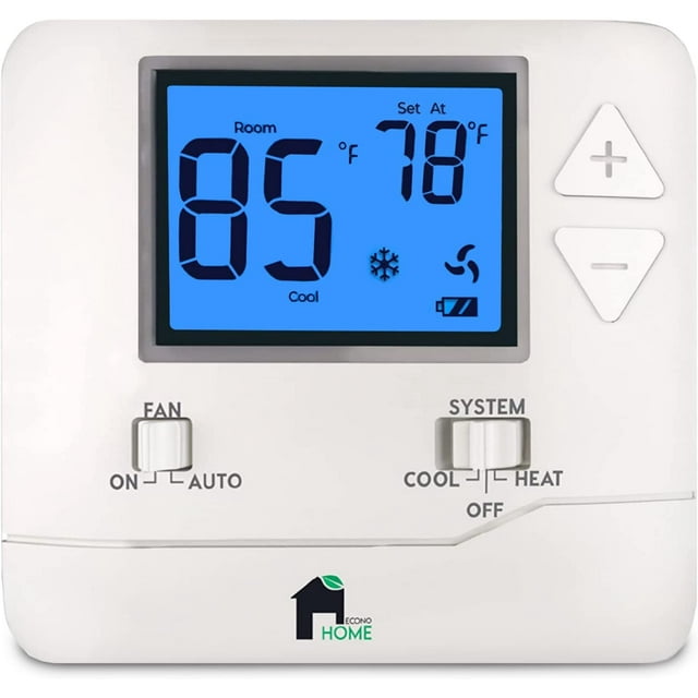 EconoHome NonProgrammable Thermostat for Home Heat & Cooling
