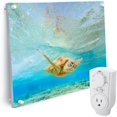 thumbnail image 1 of EconoHome Wall Mount Space Heater Panel - with Thermostat - 250 Watt Splashproof Convection Heater - Ideal for 100 Sq Ft Room or Bathroom - 120V Electric Heater - Updated Model, 1 of 7
