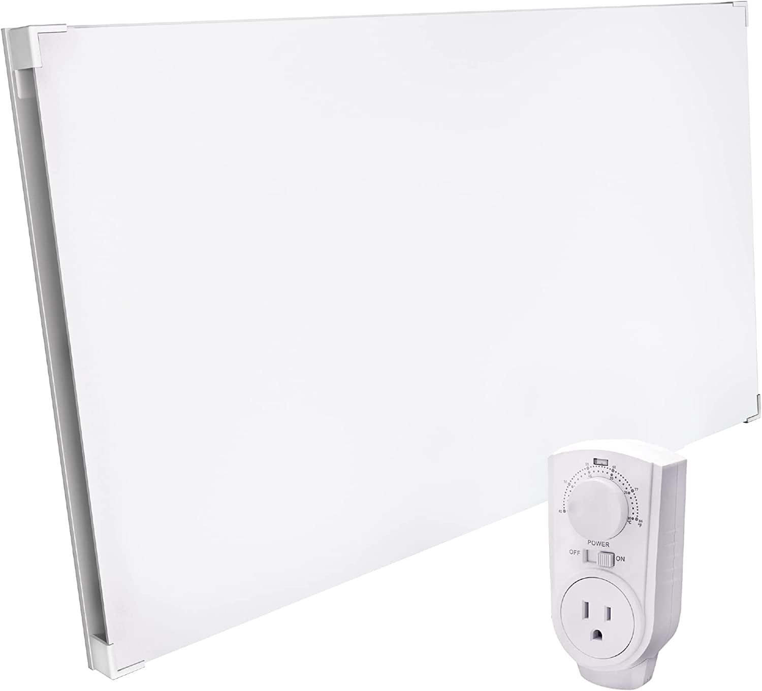 EconoHome Wall Mount Space Heater Panel with Thermostat - 600 Watt ...