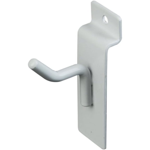 Econoco 1” Slatwall Deluxe Hooks, Slatwall Hooks, Display Hooks for Panel, White, (Pack of 96)