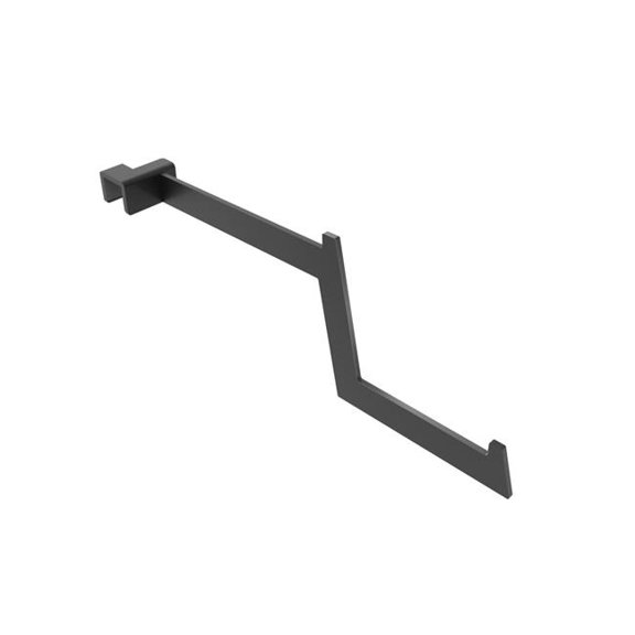 Econoco APGNMAB 14.031 in. Aspect Retail Display Saddle Mount Gooseneck Faceout - Matte Black
