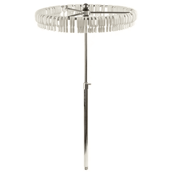 Econoco 3010PC Satin Chrome Costumer Rack with 2 Adjustable Round 6-inch Arms