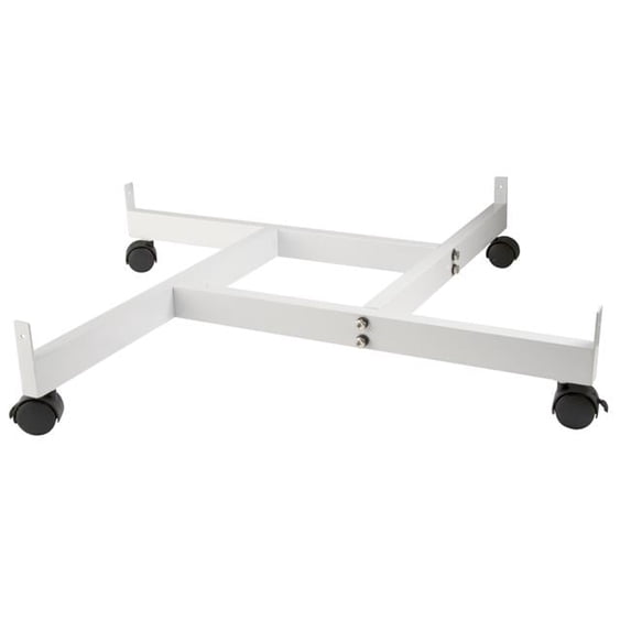 Econoco 4-Way Base with Casters for 2' Grid Panel display, White