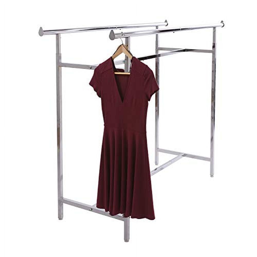 Econoco - Adjustable Double Bar Rectangular Hangrail Rack in Chrome ...