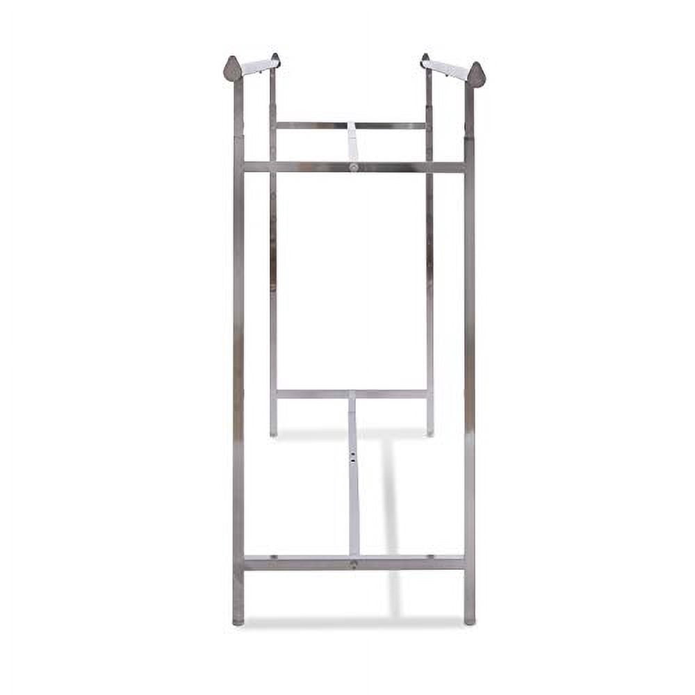 Econoco - Adjustable Double Bar Rectangular Hangrail Rack in Chrome ...