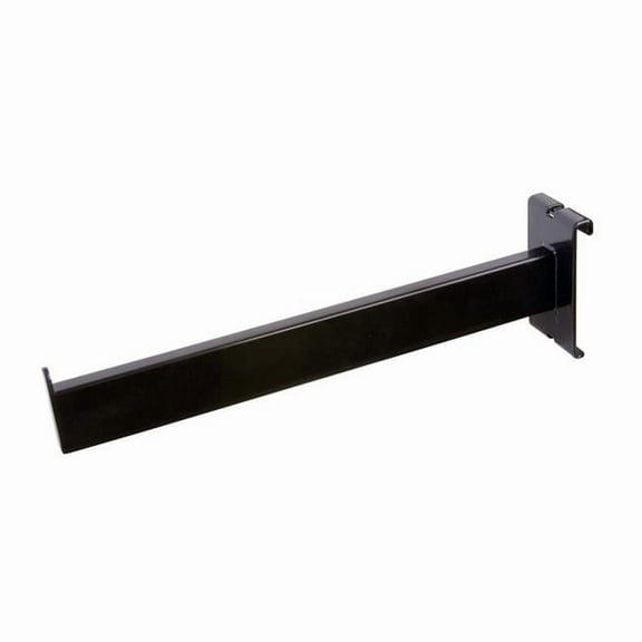 Econoco - BLKR3 12" Black Rectangular Tubing Straight Face-Out. Pack of 96
