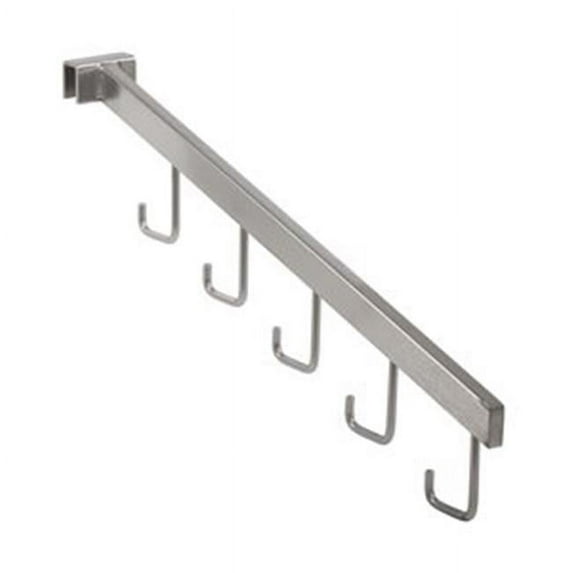 Econoco BQRH5HSN 5 Hook Rectangle Waterfall Horizontal Mount, Satin Nickel