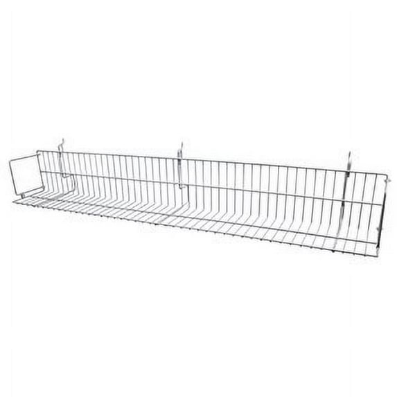 Econoco - BSK48V/W - 6 1/2" x D 6 1/2" x H 48" L White Multi-Fit 48"L DVD Shelf for Slatwall, Grid or Pegboard - Sold in Pack of 10