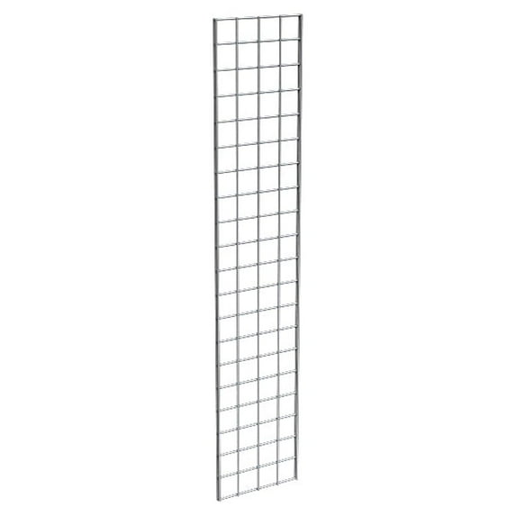 Econoco Chrome Grid Panel for Retail Display or Home Storage, 1’ x 5’ - 3 Grid Panels Per Carton