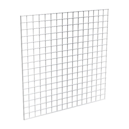 Econoco Chrome Grid Panel for Retail Display or Home Storage, 4’ x 4’ - 3 Grid Panels Per Carton