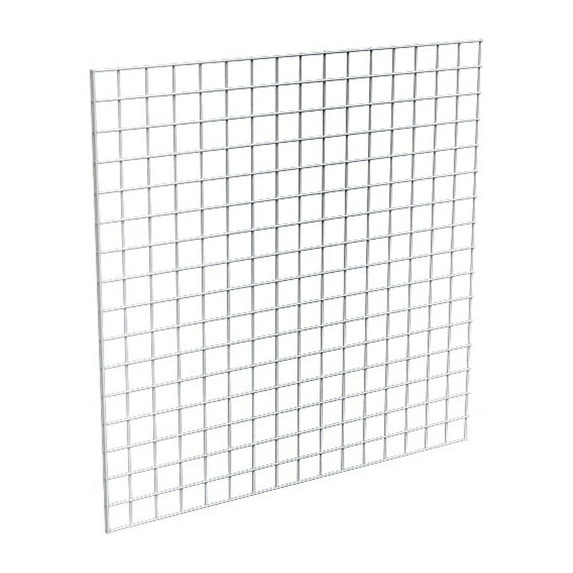 Econoco Chrome Grid Panel for Retail Display or Home Storage, 4’ x 4’ - 3 Grid Panels Per Carton