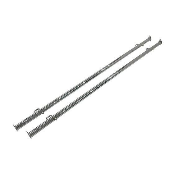 Econoco Clamp-On Hangrail For Double Bar Garment Racks K40 And K41, Chrome, Lot of 2