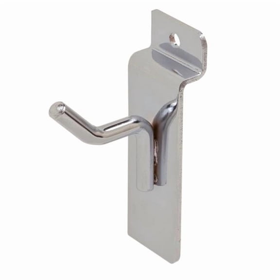 Econoco Deluxe Hook for Slat Wall, 1" Chrome (Pack of 96)