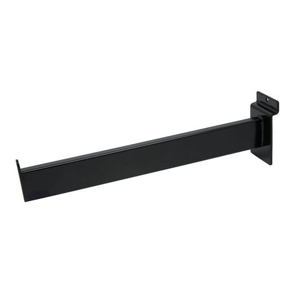 Econoco - EBL/R3 - 12" Black Rectangular Tubing Faceout for Slatwall - Sold in Pack of 24