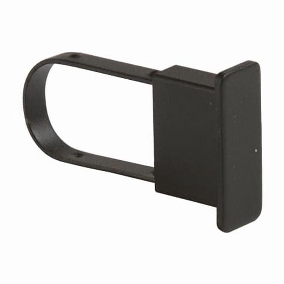 Econoco - EC5/MAB - Extended Matte Black Endcap for 1/2" x 1-1/2" Rectangular Hangrail - Sold in Pack of 100
