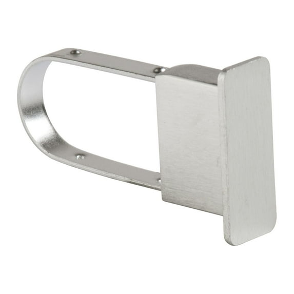 Econoco - EC5SCP20 - Extended Satin Chrome Endcap for 1/2" x 1-1/2" Rectangular Hangrail - Sold in Pack of 20