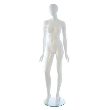 Econoco EVE-4H-OV-HG Female Mannequin - Oval head, Arms by Side, Right Leg Slightly Forward