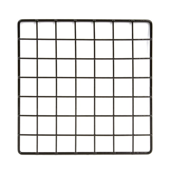 Econoco  Epoxy Coated Grid Cubbies, 10" Length x 10" Width, Black (Pack of 48)