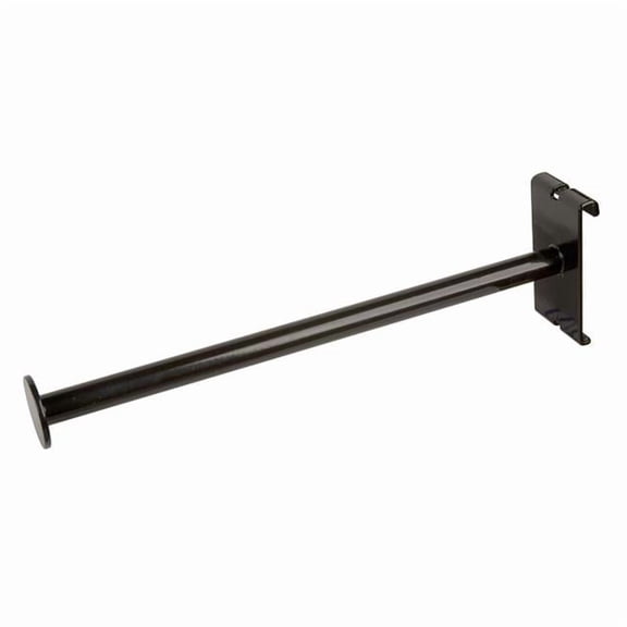 Econoco Faceout, Straight Arm with disc at end, Round Tubing, 12", Black - Pack of 24