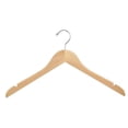 thumbnail image 1 of Econoco Flat Wood Hanger,Natural No Bar,PK100 WH1731NC, 1 of 1