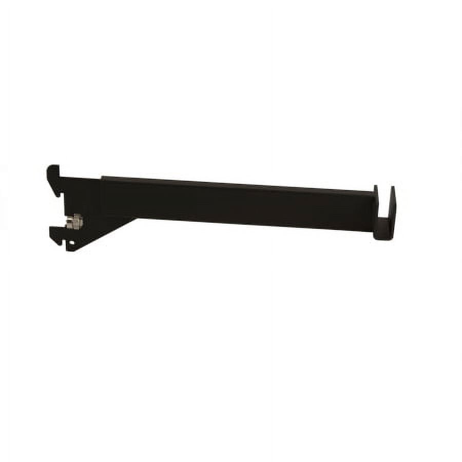 Econoco - GR12/MAB - 12" Matte Black Hangrail Bracket to Hold Rectangular Tubing For Imperial Line - Sold in Pack of 25