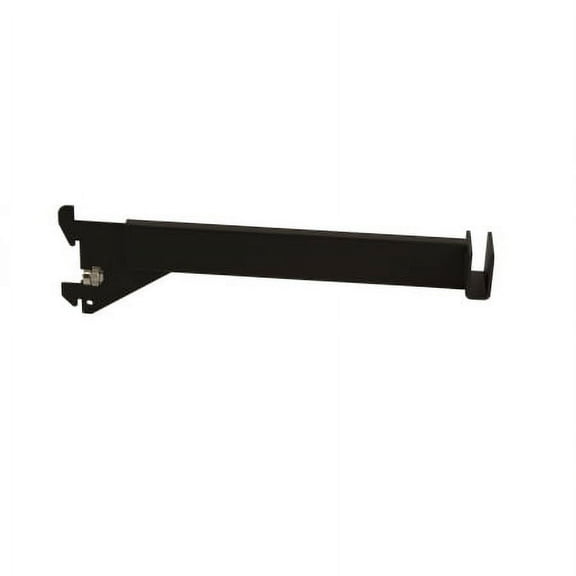 Econoco - GR12/MAB - 12" Matte Black Hangrail Bracket to Hold Rectangular Tubing For Imperial Line - Sold in Pack of 25