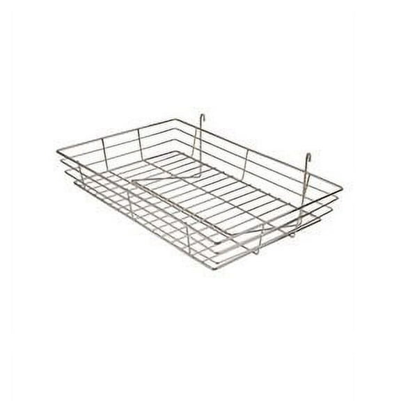 Econoco - GWS/92 - Deluxe 24"W x 15"D x 4-1/2"H Chrome Basket for Wire Grid Panels - Sold in Pack of 4