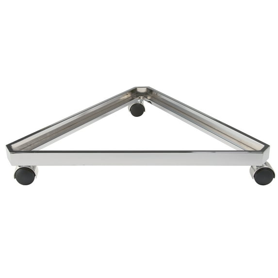Econoco Grid Base Stand ? Grid Panel Accessory, Triangle Base For Grid, 3-Way Base, Rolling Triangle Display Stand For Grid, Chrome Finish